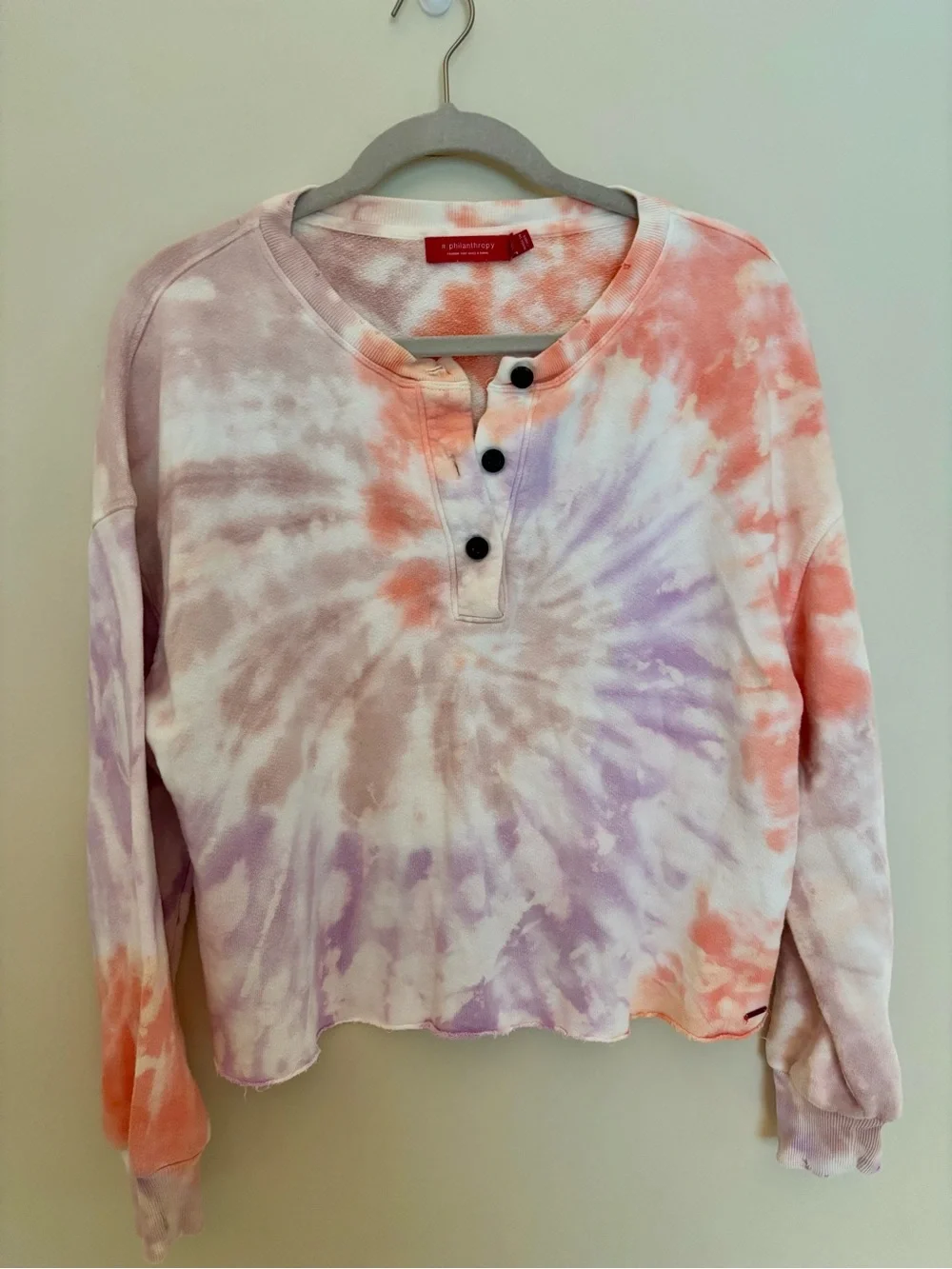 n:Philanthropy Terry Tie-Dye Cozy Sweatshirt and Shorts Matching Set size Medium